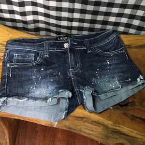 Custom Paint Spattered Cutoffs